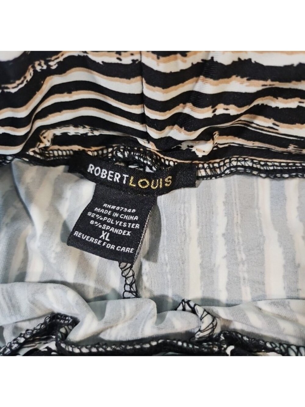 Robert Louis XL Wide Leg Palazzo Pants Nautical Stripe Resort Cruise Coastal - Picture 10 of 10